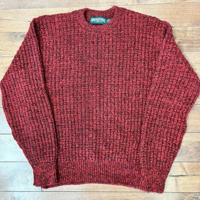 Suéter Cuello Redondo Lana Roja American Eagle Outfitters De Colección 1977-1985, Para Hombre L Foto 1 de 4