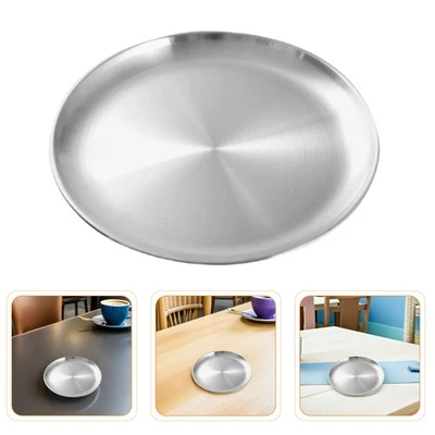  5 Pcs Teller Edelstahl Servierplatte Hundefutterteller Obstteller - Bild 1 von 4