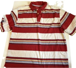 Arizona Jeans Poloshirt Jungen XL weiß rot gestreift 100% Baumwolle Kurzarm - Bild 1 von 2