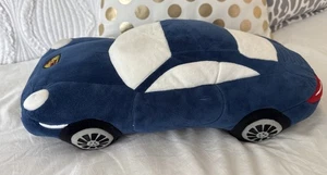 EUC seltenes Sammlerstück Porsche Kissen Plüschtier marineblau 18 x 9 x 6 Zoll - Bild 1 von 6