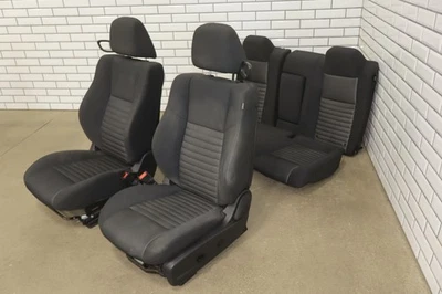 11-14 Dodge Challenger Dark Slate Cloth Seat Set Front/Rear OEM Foto 1 de 4