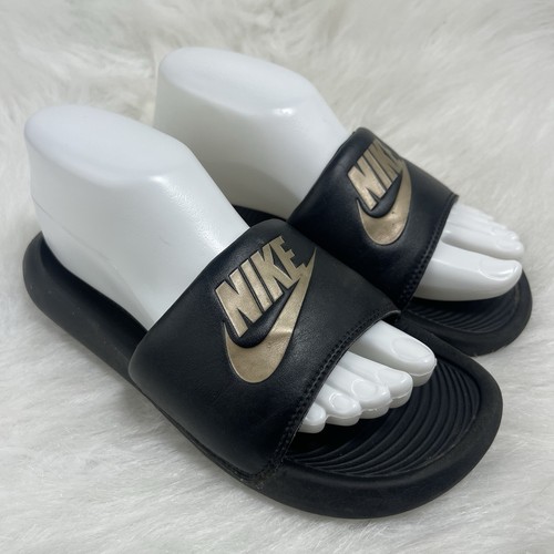 NIKE VICTORI ONE SLIDE UOMO NERO ORO taglia 6