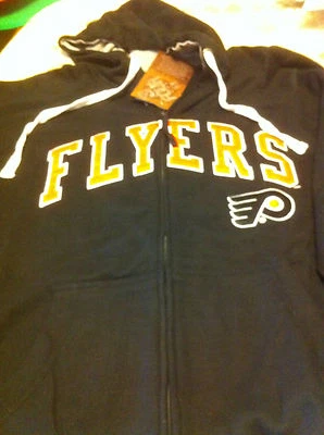 SUDADERA PHILADELPHIA FLYERS NHL CREMALLERA COMPLETA NEGRA BORDADA G-III  Foto 1 de 4