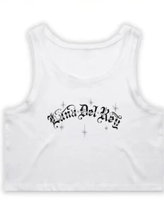 LDR Lana Del Rey White and Black Crop Tank Originalverpackt Größe L - Bild 1 von 3