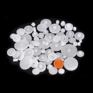 64 Kinds Plastic Gears Set Worm Shaft Crown Axle Sleeve Spindle Car Kits Motor M - Picture 1 of 1