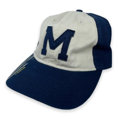 Michigan Wolverines adidas Vault Distressed Adjustable Strapback Cap (Navy) NWT - Image 1 of 4