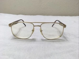 Vintage Stetson 74 Zyloware 057 Gold Colors Men's Aviator Eyeglass Frames#da - Picture 1 of 9