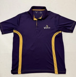 Antiqua Polo Shirt Adult Medium NFL Minnesota Vikings Embroidered Logo Purple - Picture 1 of 9