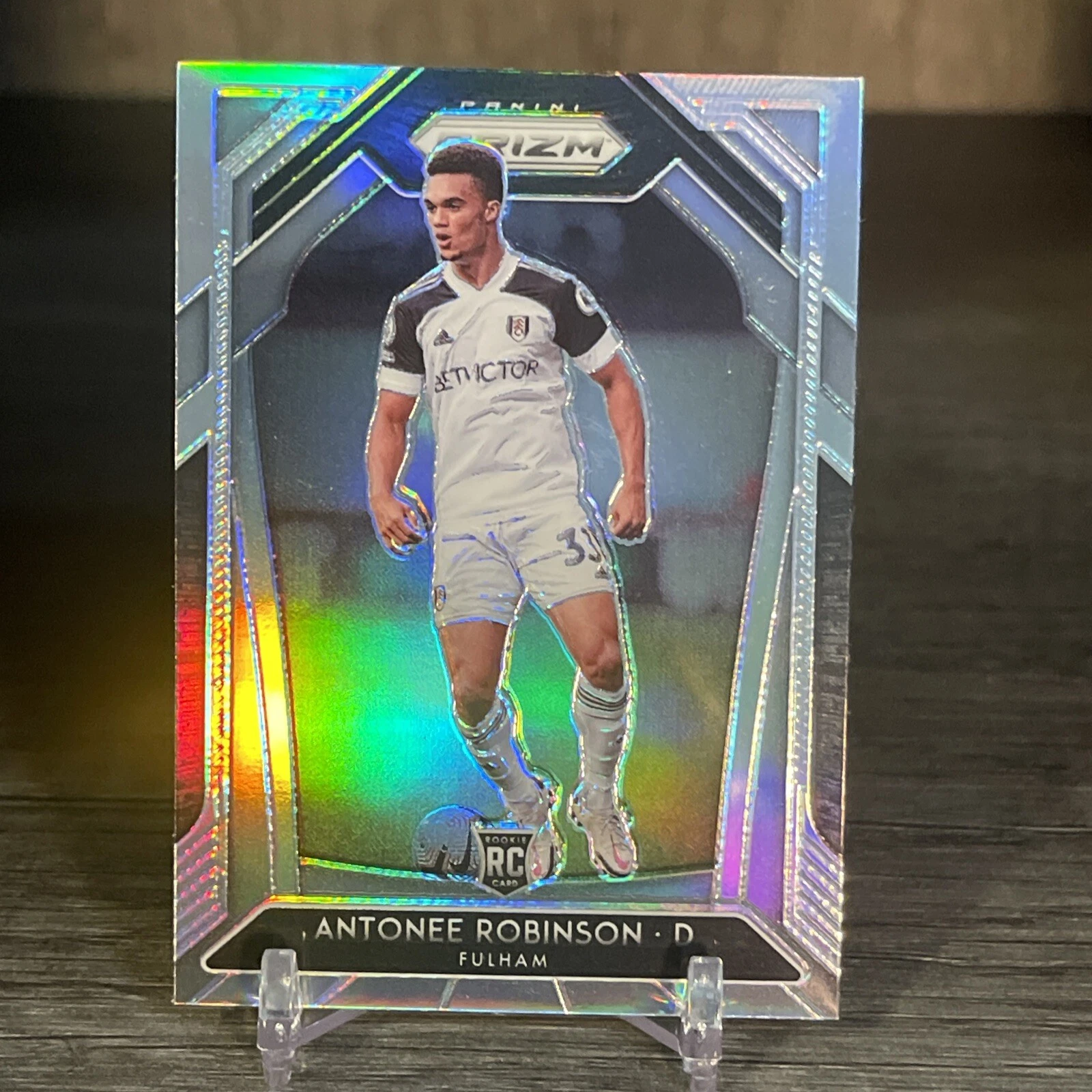 Antonee Robinson 2020-21 EPL Panini Prizm Rookie Card Fulham Silver RC #296