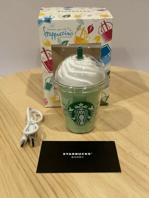 Starbucks Portable Power Bank Phone Charger USB Green Tea Frappuccino Coffee Cup - Image 1 of 4