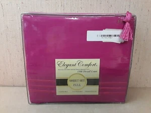 Elegant Comfort 1500 Thread Count Full Sheet Set Pink - Picture 1 of 3