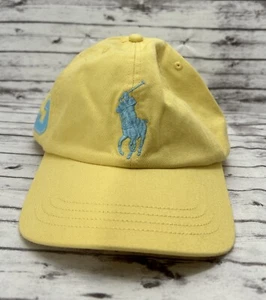 Polo Ralph Lauren Hat Boys 8-20 One Size Yellow Classics Big Pony Chino - Picture 1 of 7