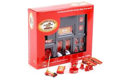 1:18 GMP Busted Knuckle Garage Negozio Attrezzo Set #2 Diorama Accessori Rosso - Immagine 1 di 2