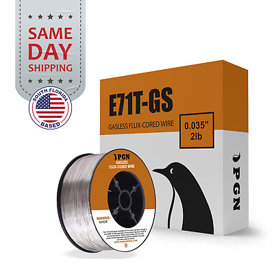 E71T-GS .035  0.9mm - Gasless Flux Core Mild Steel MIG Welding Wire 2 Lbs Spool • 14.60$
