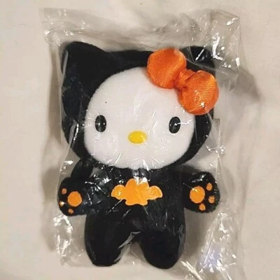 Hello Kitty Plush Bat 3.5" Halloween Costume Orange Bow Bat Nakajima SANRIO NIP - Image 1 of 4