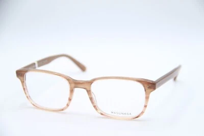 NEW MASUNAGA 024 #23 BROWN HORN FADE AUTHENTIC EYEGLASSES 51-20 - Image 1 of 4