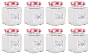 Preserving canning jars 120ml jam pickles red lid -pack 8- - Picture 1 of 1