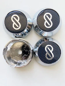 4pcs 65 mm for ENKEI Black Carbon Alloy Wheel Center Caps Hub Caps Rim Caps Rim - Picture 1 of 3