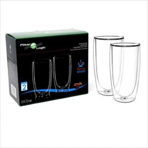 Gafas Twin Latte con aislamiento de doble pared ThermoShield de Filterlogic - Imagen 1 de 6