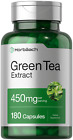 Green Tea Extract Capsules 450mg | 180 Count | Non-GMO | by Horbaach