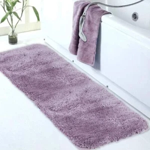 Soft Microfiber Shaggy NonSlip Bath Mat for Bathroom Thick Plush Water Absorbent - Picture 1 of 321
