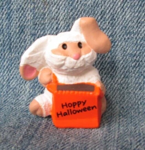 1991 Hallmark Merry Miniatures Hoppy Halloween Mumie Hase Kaninchen Figur THK5 - Bild 1 von 3