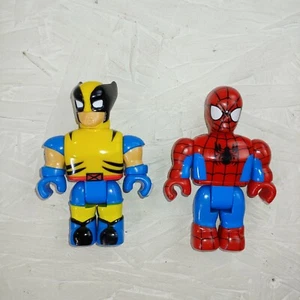 Mega Bloks marvel action figures lot wolverine spider man comic book hero toy - Picture 1 of 9