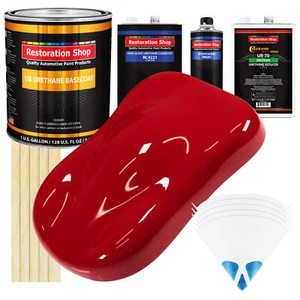 Viper Red Gallon URETHANE BASECOAT CLEARCOAT Car Auto Body Paint Kit - Picture 1 of 5