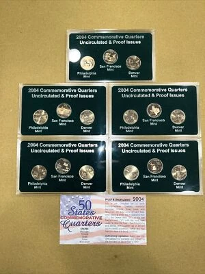 2004 50 States Commemorative Quarters Set P, D, SF Proofs - Image 1 of 3