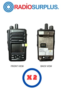 2 x Motorola DP3661E UHF Radio MDH69RDQ9RA1AN & PMAE4070 Antenna - Picture 1 of 2
