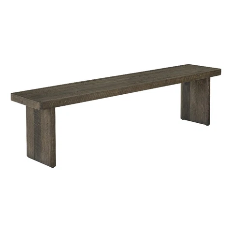 Moe's Home Collection Monterey 18" Top Rectangular Wood Bench in Gray Cover