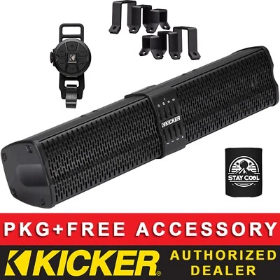 KICKER KPB1 MARINE/BOAT/GOLF CART 6-SPEAKER POWERBAR W/REMOTE, SQUARE BRACKET - Image 1 of 4