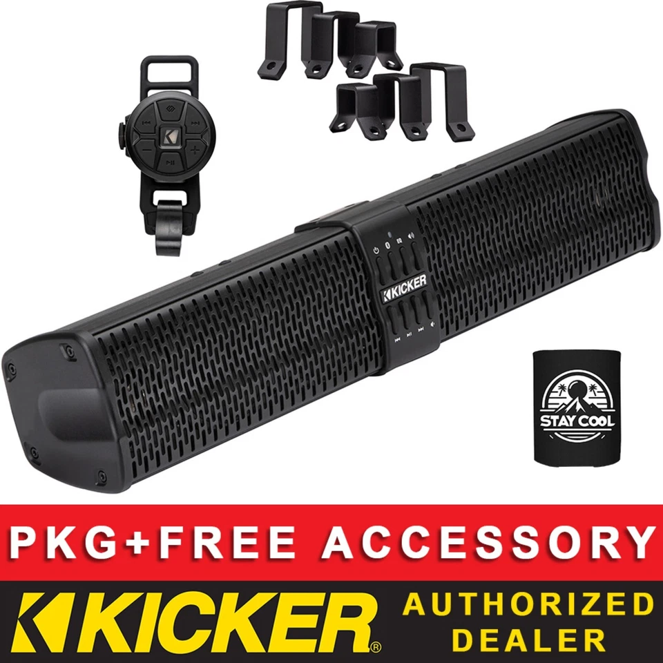 KICKER KPB1 MARINE/BOAT/GOLF CART 6-SPEAKER POWERBAR W/REMOTE, SQUARE BRACKET - Image 1 of 4