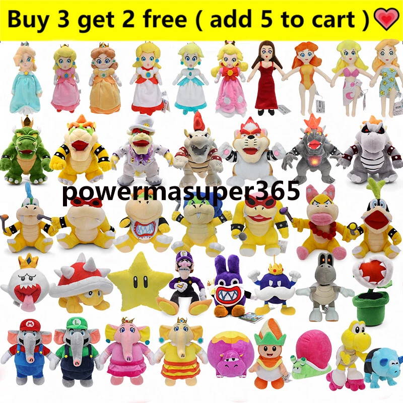 Super Mario Bros Plush Bowser Luigi Poplin Hoppo Piranha Stuffed Doll Toys Gifts - Image 1 of 1