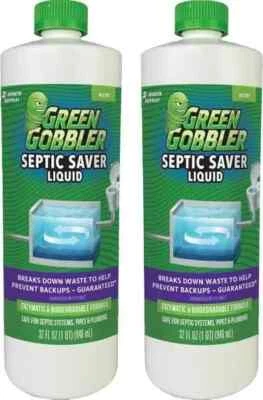 2 PACK Green Gobbler each 32 oz Liquid Septic Saver Tank Treatment -Z- - Image 1 of 4