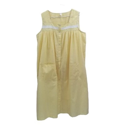 Vestido Rosa K Amarillo Blanco Floral Verano Muumuu House Grande Vintage Años 80 Foto 1 de 4