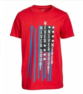 $19.50 I-D Ideology 'Never Doubt' Flag Tee - Boys-Large - Picture 1 of 2