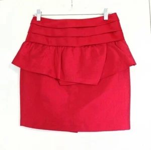 Neu mit Etikett Reiss Selena Minirock rot Schößchen Seidenmischung Größe 6 - Bild 1 von 6