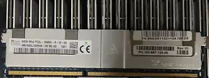 SK Hynix 64GB DDR3 1333 Server LRDIMM RAM 8Rx4 PC3L-10600L HMTA8GL7AHR4A-H9 240p - Picture 1 of 1