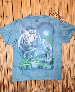 Tee Shirt Liquid Blue Vintage L Lion Blanc DREAM - Imagen 1 de 9