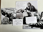 3 Fotos + Unterschriften 2. Weltkrieg USAAF P51, P47 Ace Piloten