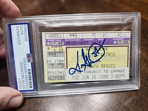 Kevin Millwood Signed Ticket Stub Braves Vs Astros 6/15/99 PSA Encap - Picture 1 of 4