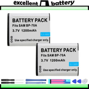 2x 1200mAh Battery BP-70A For SAMSUNG PL80 ES70 PL90 PL100 PL101 PL120 PL170 - Picture 1 of 7