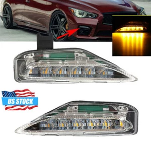 Front LED Fog Light Turn Signal Driving Lamp For Infiniti Q50 Q50S Sport 14-19 - Picture 1 of 12