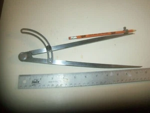 12 Zoll lang Stahl gerader Bremssattel Kompass Qualität unmarkiert gut öffnet auf 17 1/2 Zoll - Bild 1 von 4