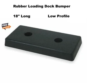 18" Long Rubber Loading Dock Bumper Low Profile Dock Truck Trailer Wall Protect - Picture 1 of 6