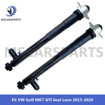 Pair Rear Shock Absorber Struts Electronic For VW Golf MK7 R GTI Seat Leon 2015- - Image 1 of 4