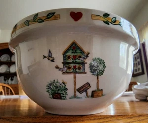 Birdhouse Nesting Mixing Bowl 7" Round Casuals China Pearl Stoneware White ! - Picture 1 of 15