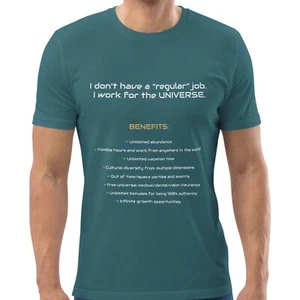 Organic Cotton Spiritual Graphic Tee for Men Funny T-shirt Spirituality Universe - Picture 1 of 15