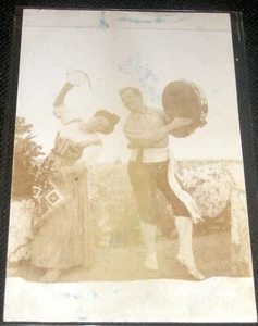 1908 Italy Vintage Postcard RPPC Costume  -  Dancing - Tarantella - Picture 1 of 6